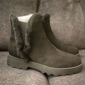 AEROSOLES Dark Brown Faux Fur Winter Boots